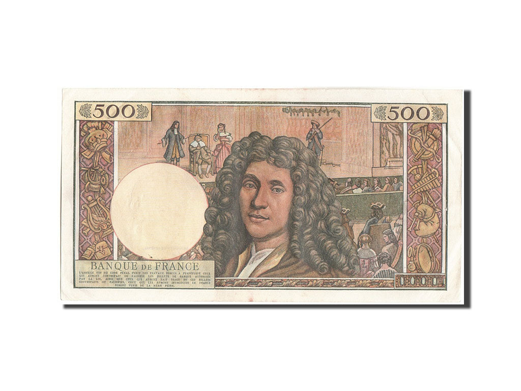 Banknote, France, 500 Nouveaux Francs, 500 NF 1959-1966 ''Molière'', 1963