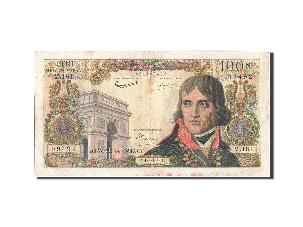 Billet, France, 100 Nouveaux Francs, 100 NF 1959-1964 ''Bonaparte'', 1962