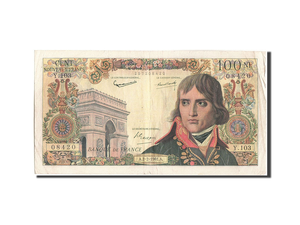 France, 100 Nouveaux Francs, 100 NF 1959-1964 ''Bonaparte'', 1961, KM:144a, 1...