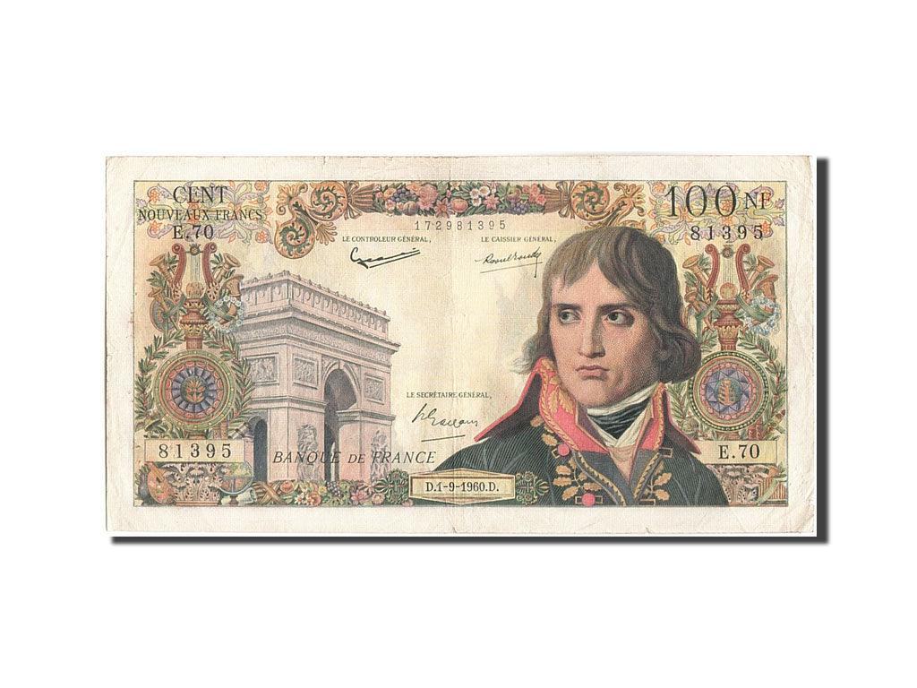Frankreich, 100 Nouveaux Francs, 100 NF 1959-1964 ''Bonaparte'', 1960, KM:144...