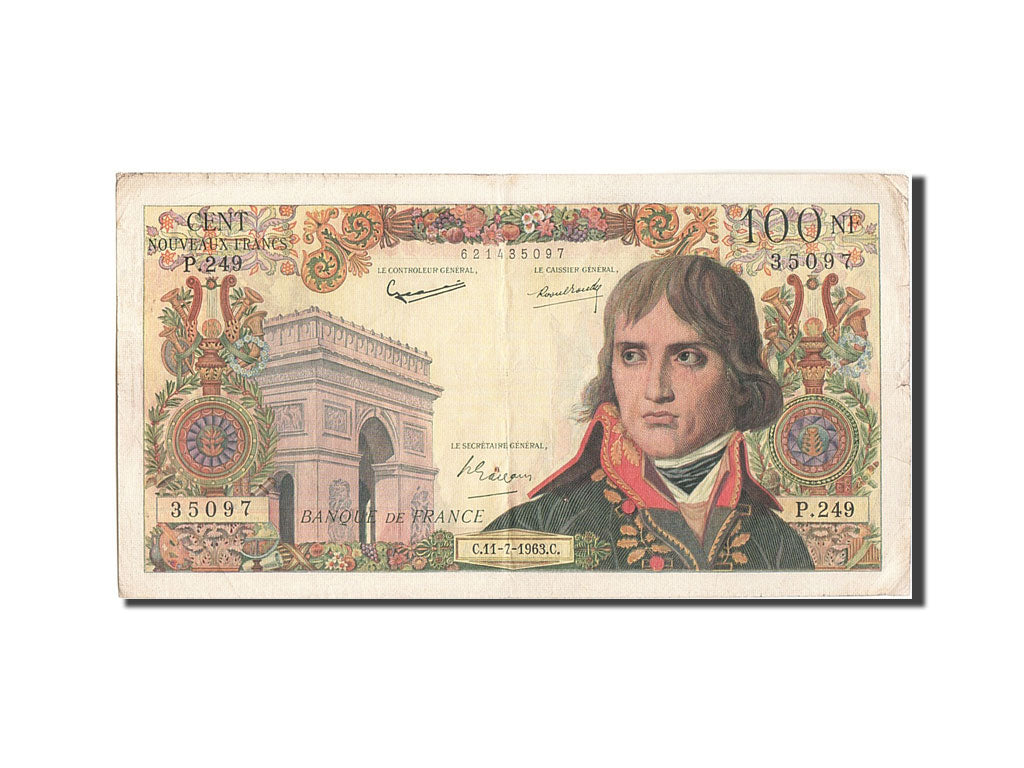 Billet, France, 100 Nouveaux Francs, 100 NF 1959-1964 ''Bonaparte'', 1963