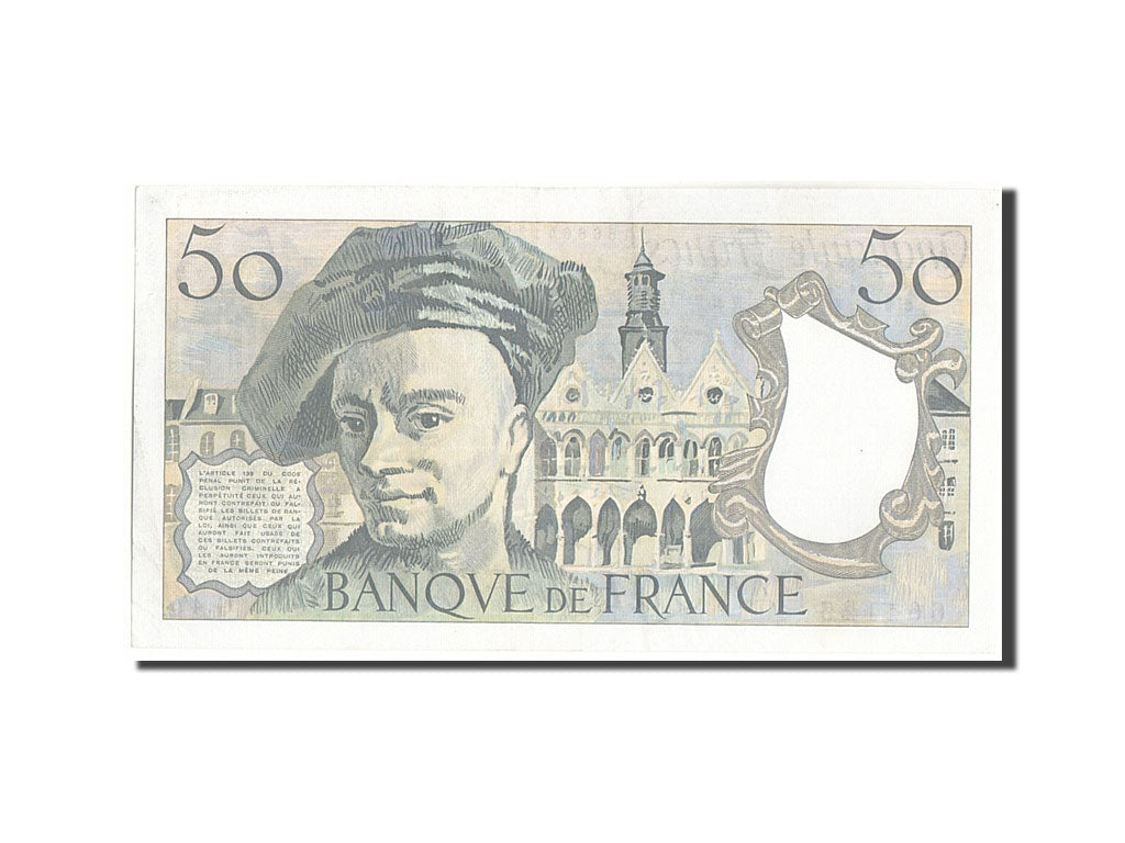 France, 50 Francs, 50 F 1976-1992 ''Quentin de La Tour'', 1987, KM:152c, 1987...