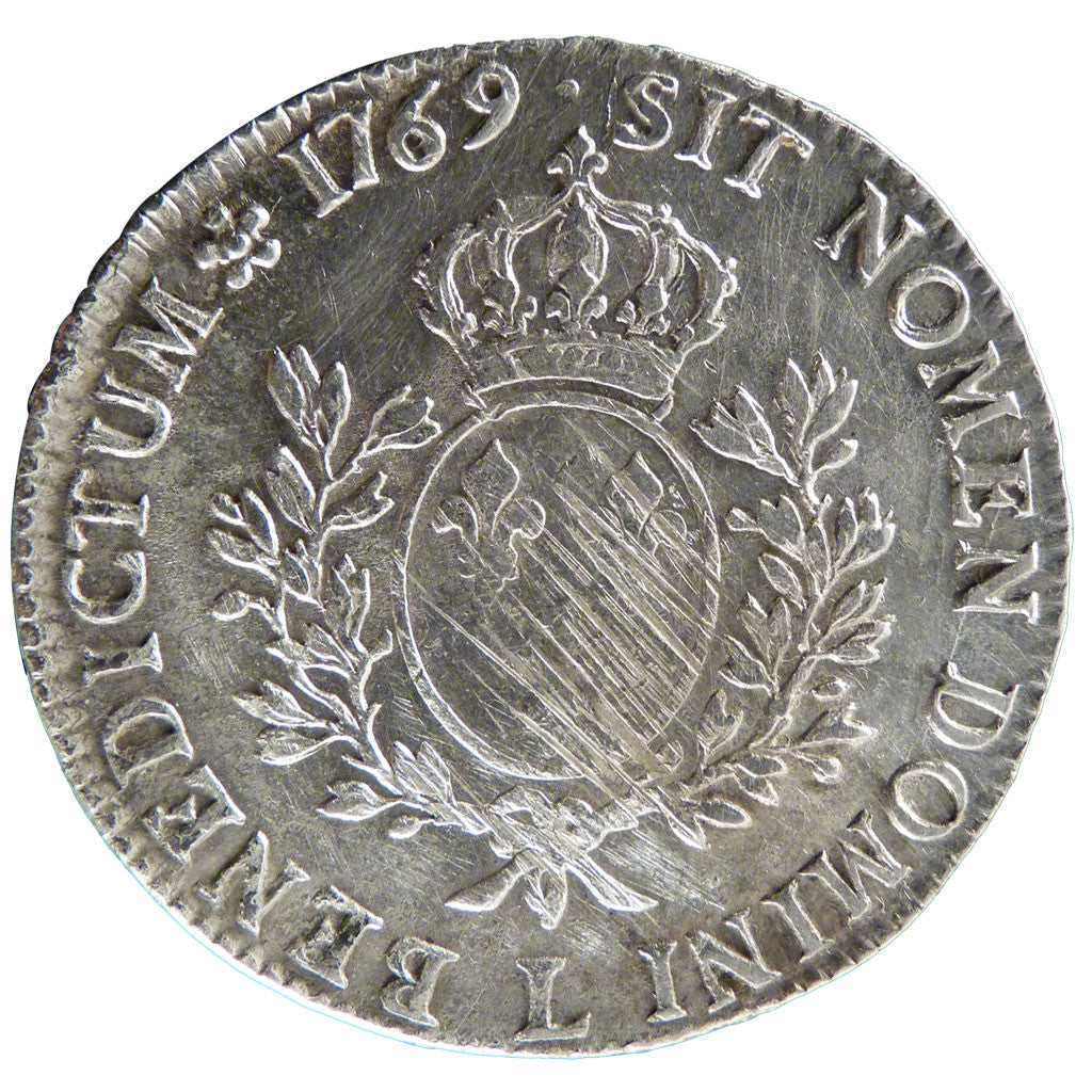 Coin, France, Louis XV, Écu au bandeau, Ecu, 1769, Bayonne, VF(30-35), Silver