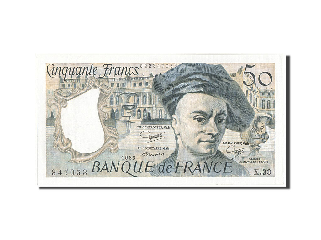 France, 50 Francs, 50 F 1976-1992 ''Quentin de La Tour'', 1983, KM:152b, 1983...