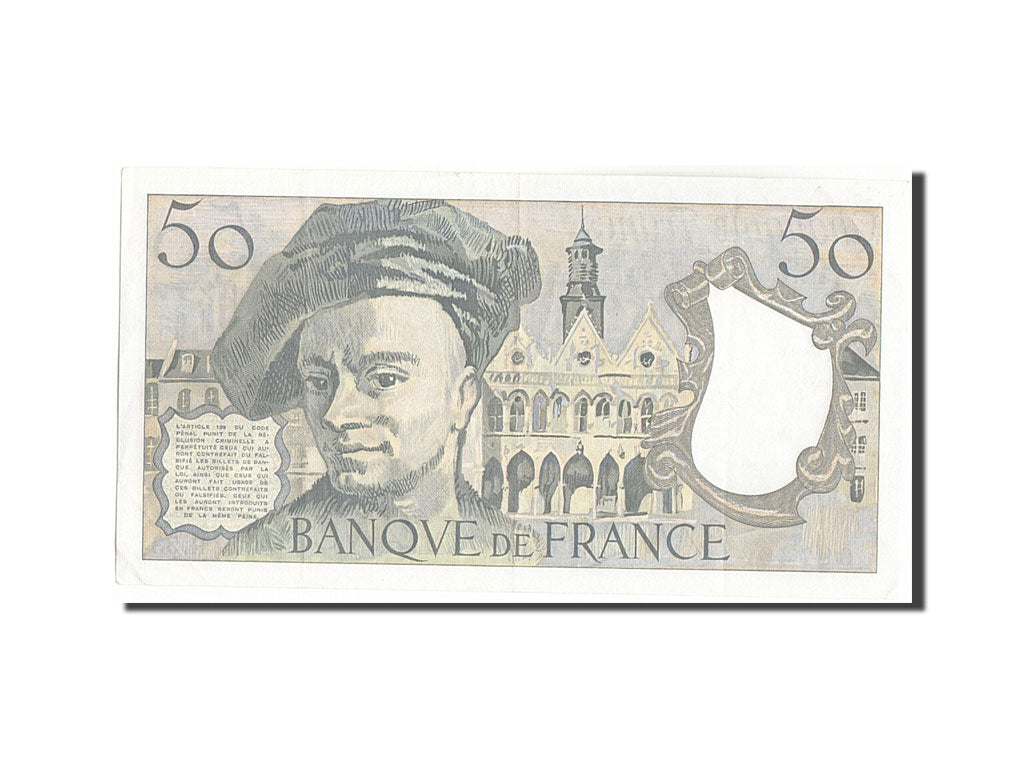Frankreich, 50 Francs, 50 F 1976-1992 ''Quentin de La Tour'', 1988, KM:152d,...