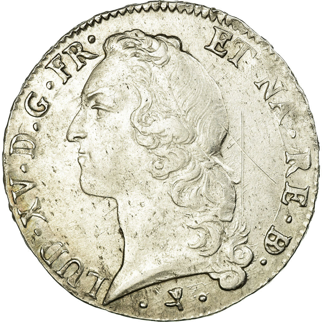 France, Louis XV, Écu de Béarn au bandeau, 1768, Pau, Silver, EF(40-45)
