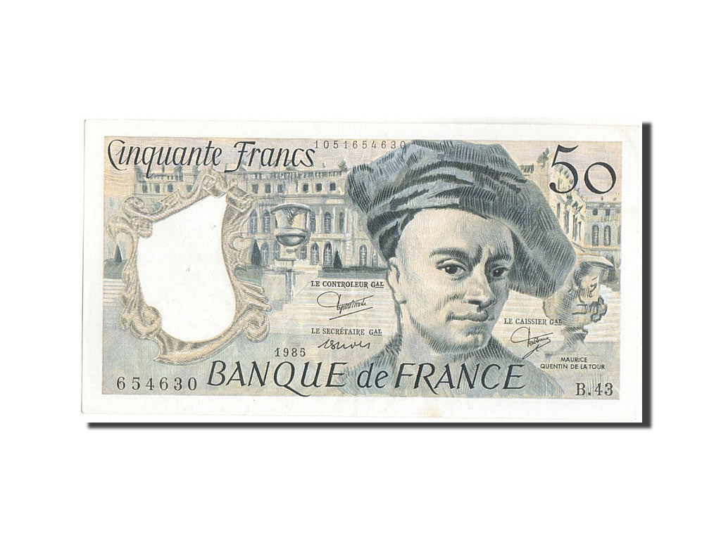 Frankreich, 50 Francs, 50 F 1976-1992 ''Quentin de La Tour'', 1985, KM:152b,...