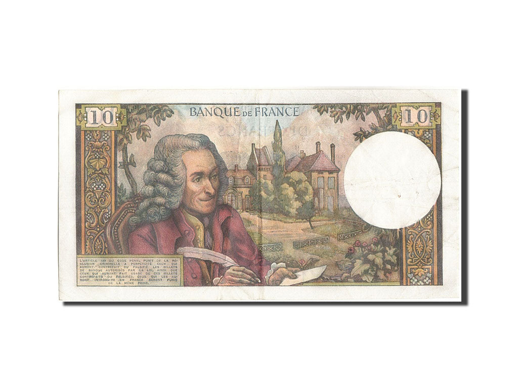 Banknote, France, 10 Francs, 10 F 1963-1973 ''Voltaire'', 1965, 1965-12-02
