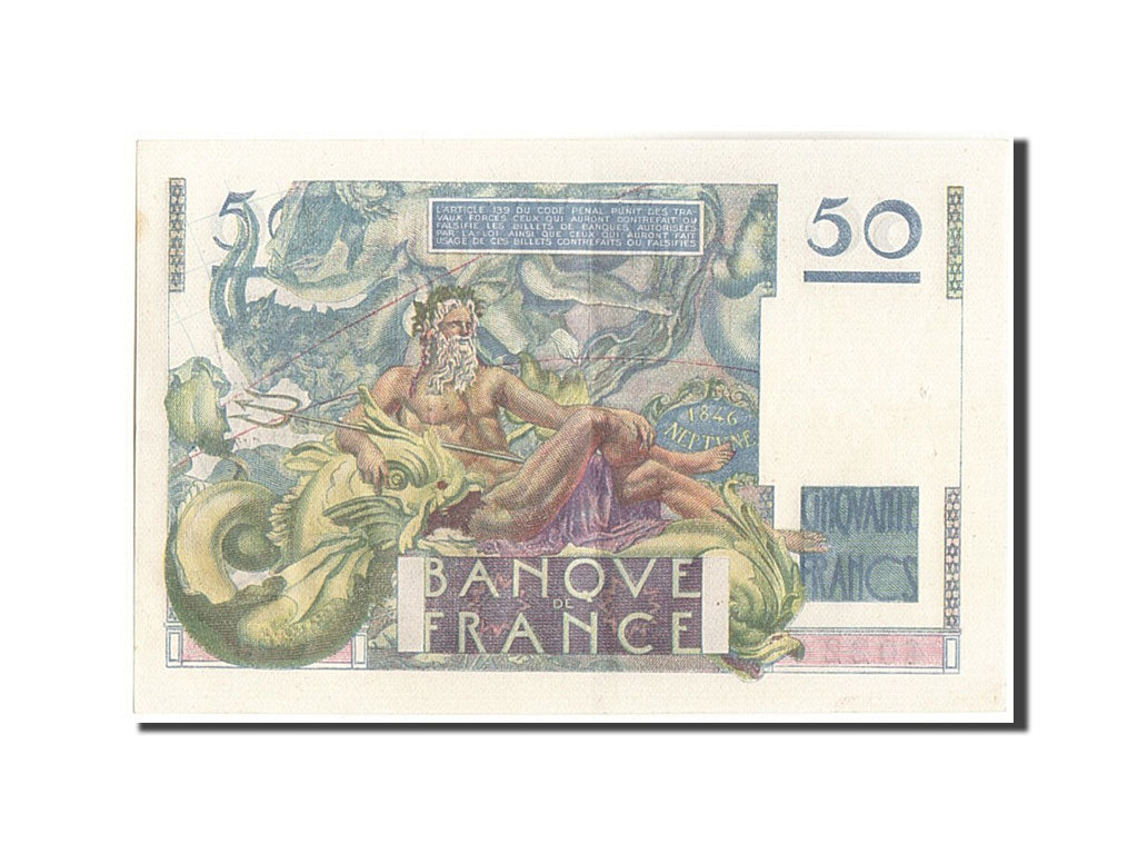 Banknote, France, 50 Francs, 50 F 1946-1951 ''Le Verrier'', 1947, 1947-10-02
