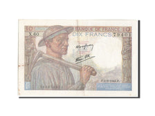 Banknote, France, 10 Francs, 10 F 1941-1949 ''Mineur'', 1943, 1943-09-09