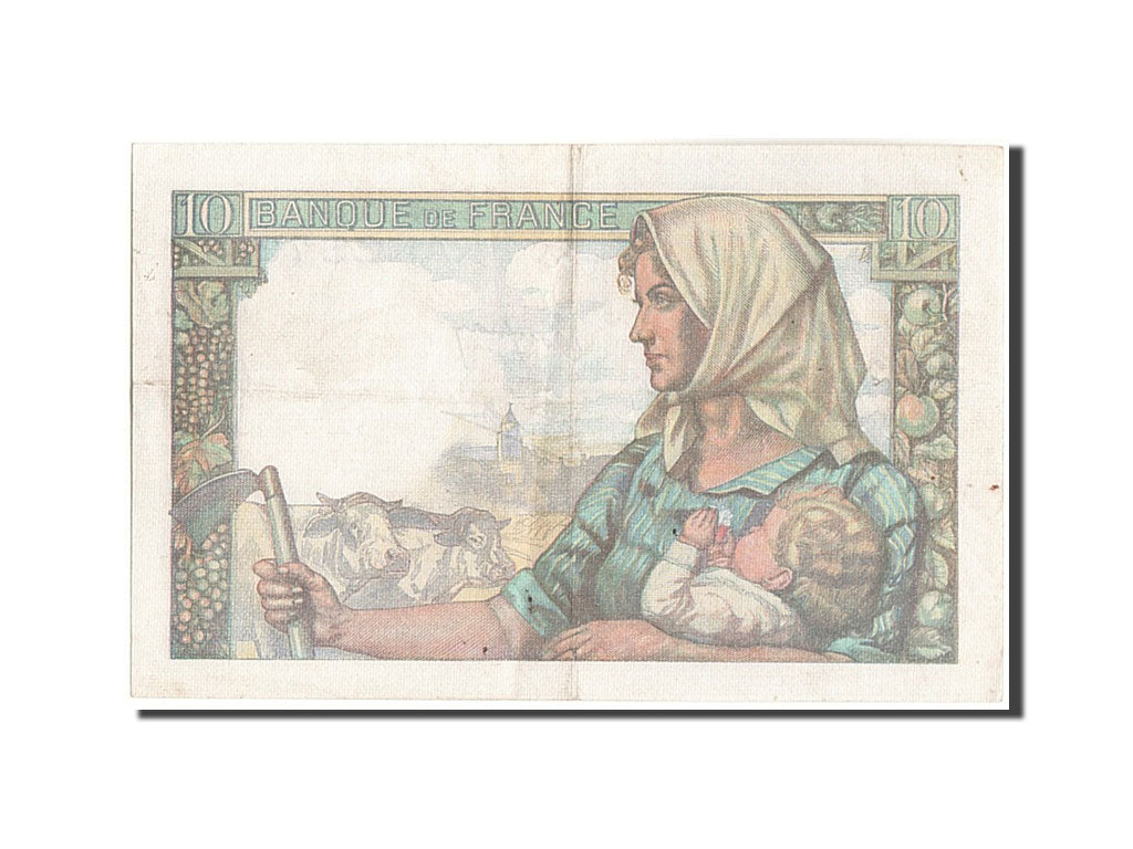Banknote, France, 10 Francs, 10 F 1941-1949 ''Mineur'', 1943, 1943-09-09