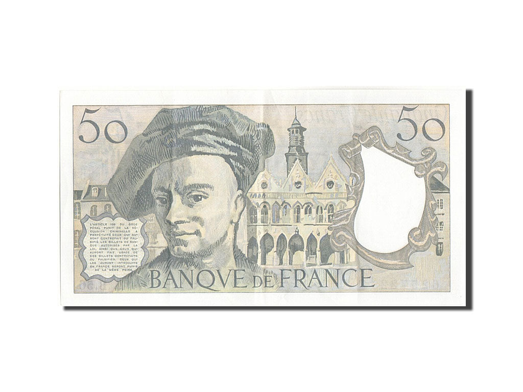 Francia, 50 Francs, 50 F 1976-1992 ''Quentin de La Tour'', 1989, KM:152d, 198...