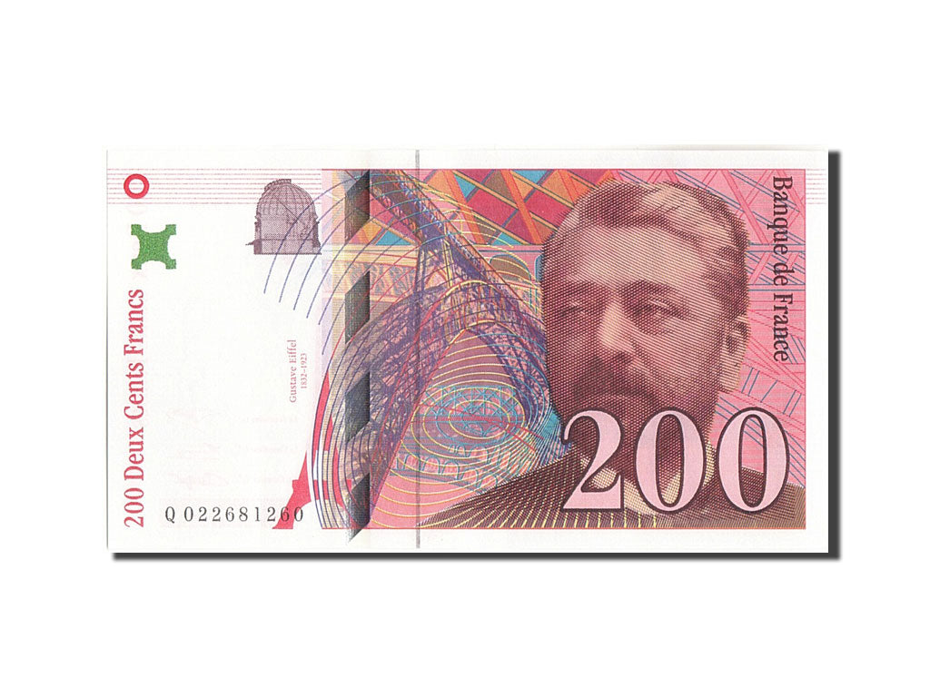 France, 200 Francs, 200 F 1995-1999 ''Eiffel'', 1996, 1996, KM:159a, SUP+, Fa...