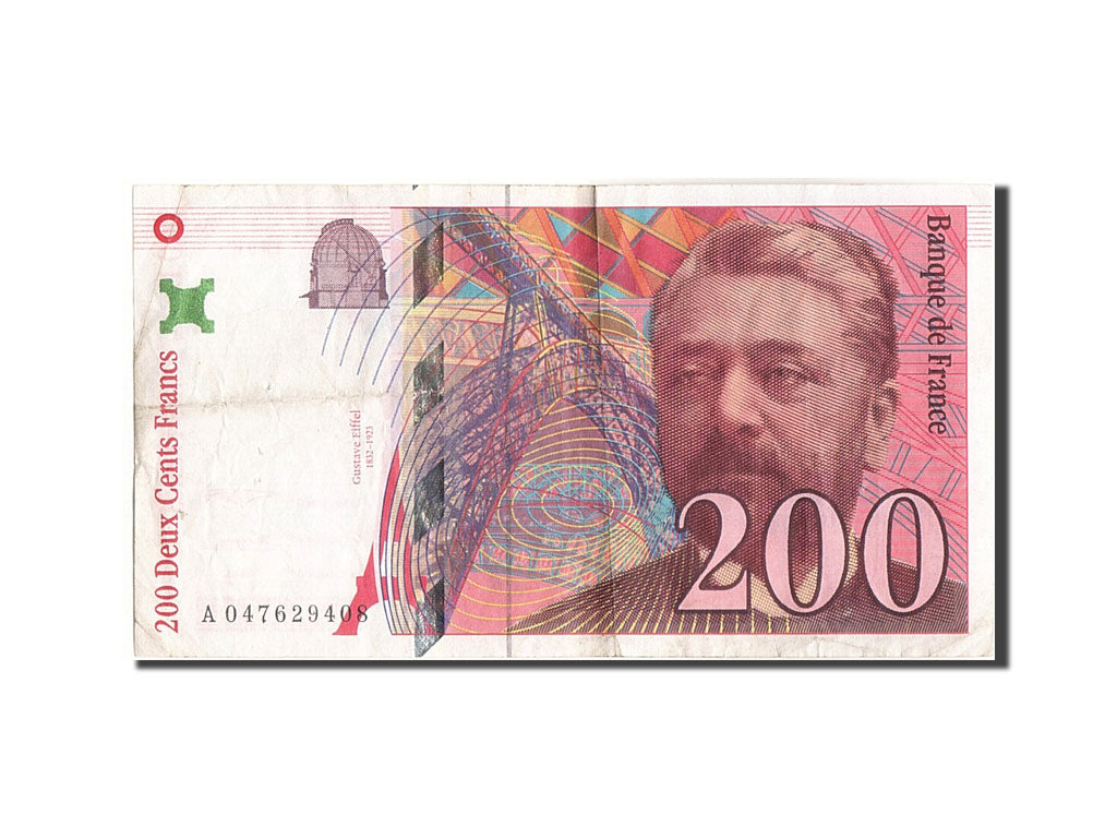 France, 200 Francs, 200 F 1995-1999 ''Eiffel'', 1996, KM:159b, 1996, VF(20-25...