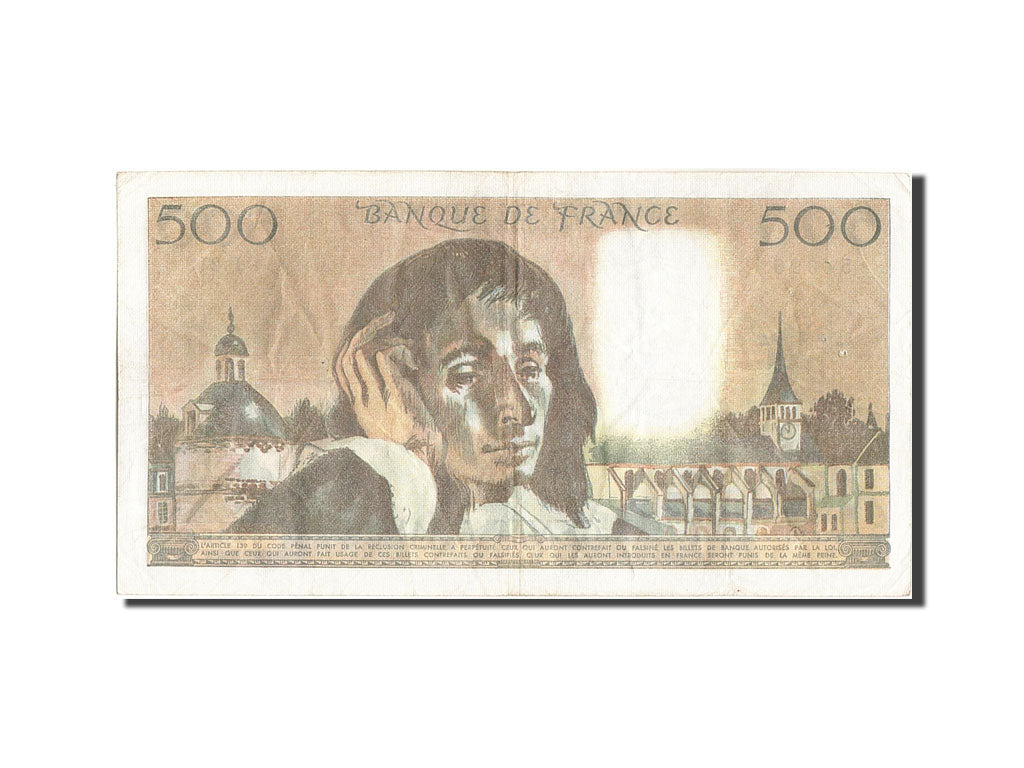 Frankreich, 500 Francs, 500 F 1968-1993 ''Pascal'', 1985, KM:156e, 1985-01-03...