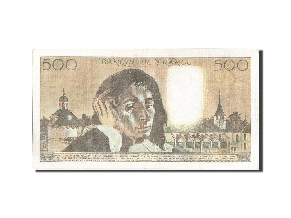 France, 500 Francs, 500 F 1968-1993 ''Pascal'', 1983, KM:156e, 1983-01-06, EF...