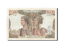 Francia, 5000 Francs, 5 000 F 1949-1957 ''Terre et Mer'', 1951, KM:131c, 1951...