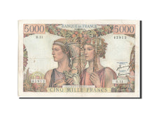 Francia, 5000 Francs, 5 000 F 1949-1957 ''Terre et Mer'', 1951, KM:131b, 1951...