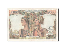 Geldschein, Frankreich, 5000 Francs, 5 000 F 1949-1957 ''Terre et Mer'', 1951
