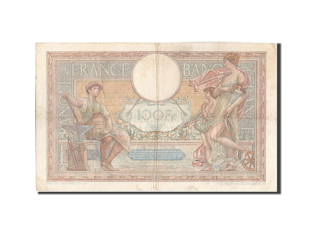 Banknote, France, 100 Francs, 100 F 1908-1939 ''Luc Olivier Merson'', 1939