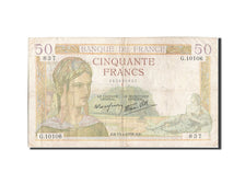 France, 50 Francs, 50 F 1934-1940 ''Cérès'', 1939, KM:85b, 1939-04-13, VG(8...