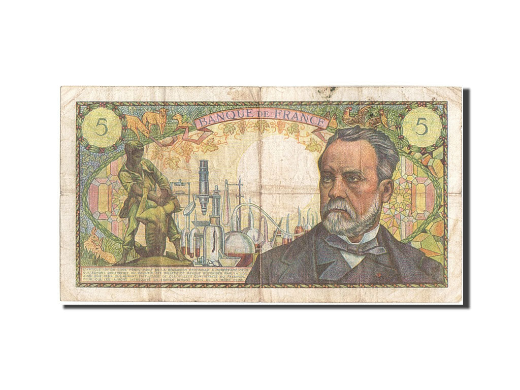 Banknote, France, 5 Francs, 5 F 1966-1970 ''Pasteur'', 1969, 1969-09-04