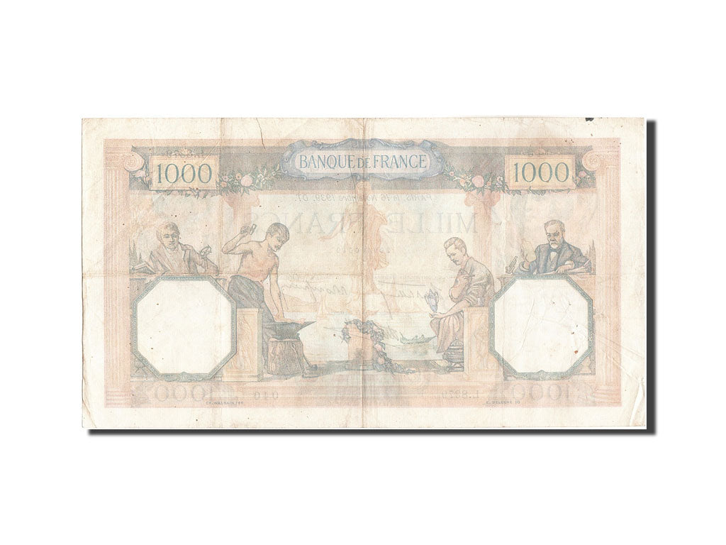 France, 1000 Francs, 1 000 F 1927-1940 ''Cérès et Mercure'', 1939, KM:90c,...