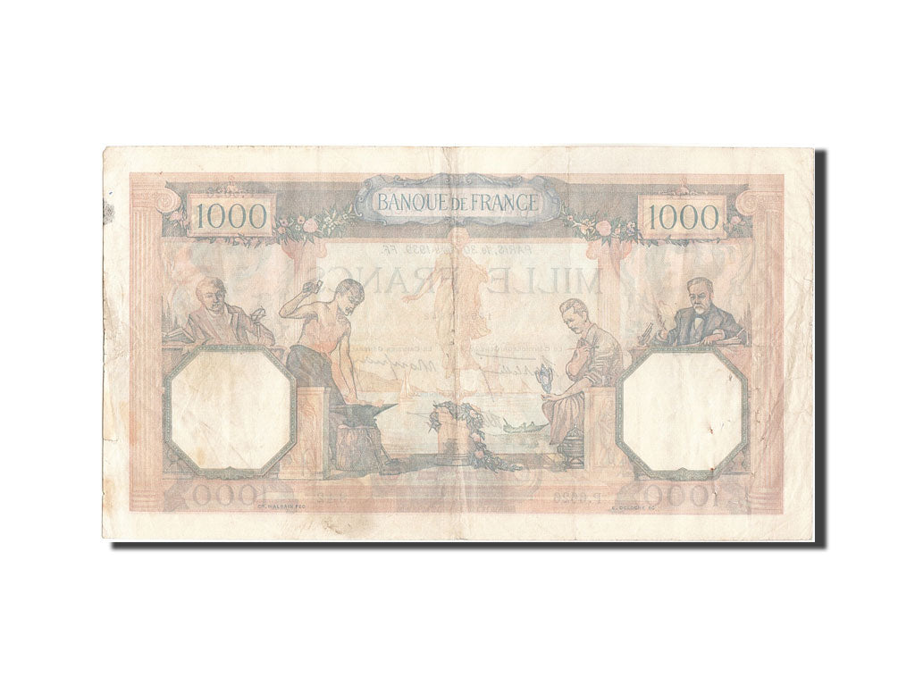 France, 1000 Francs, 1 000 F 1927-1940 ''Cérès et Mercure'', 1939, KM:90c,...
