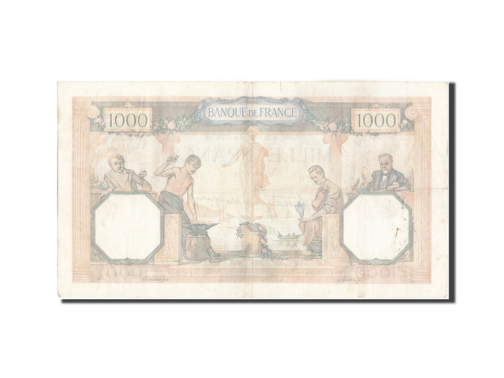 France, 1000 Francs, 1 000 F 1927-1940 ''Cérès et Mercure'', 1939, KM:90c,...