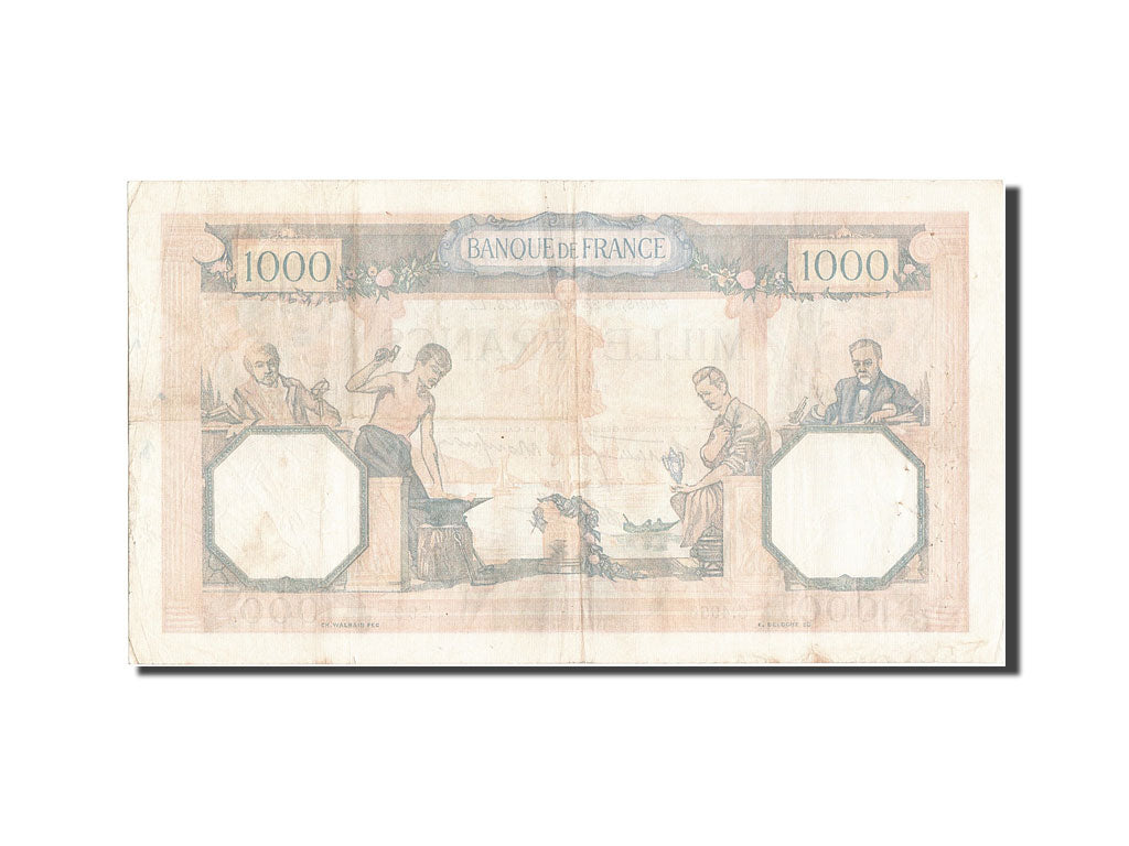 France, 1000 Francs, 1 000 F 1927-1940 ''Cérès et Mercure'', 1938, KM:90c,...
