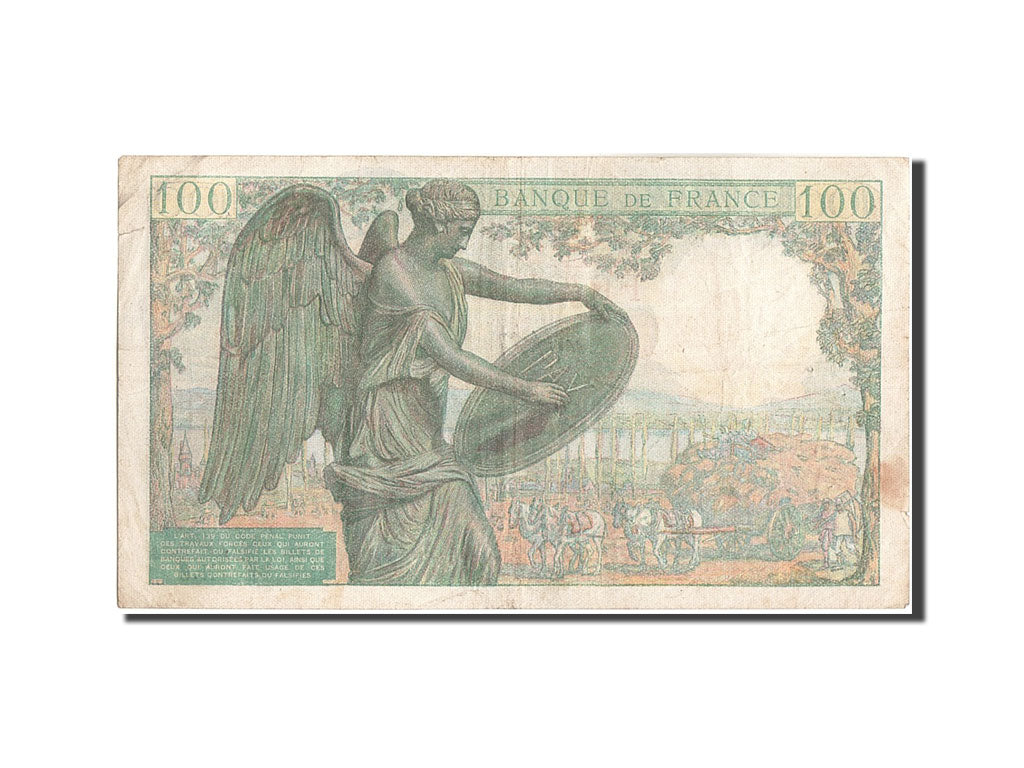 France, 100 Francs, 100 F 1942-1944 ''Descartes'', 1942, KM:101a, 1942-05-15,...