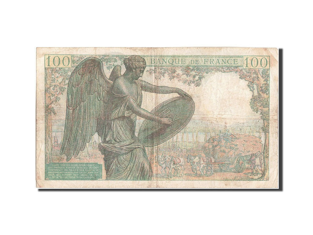Frankreich, 100 Francs, 100 F 1942-1944 ''Descartes'', 1942, KM:101a, 1942-05...