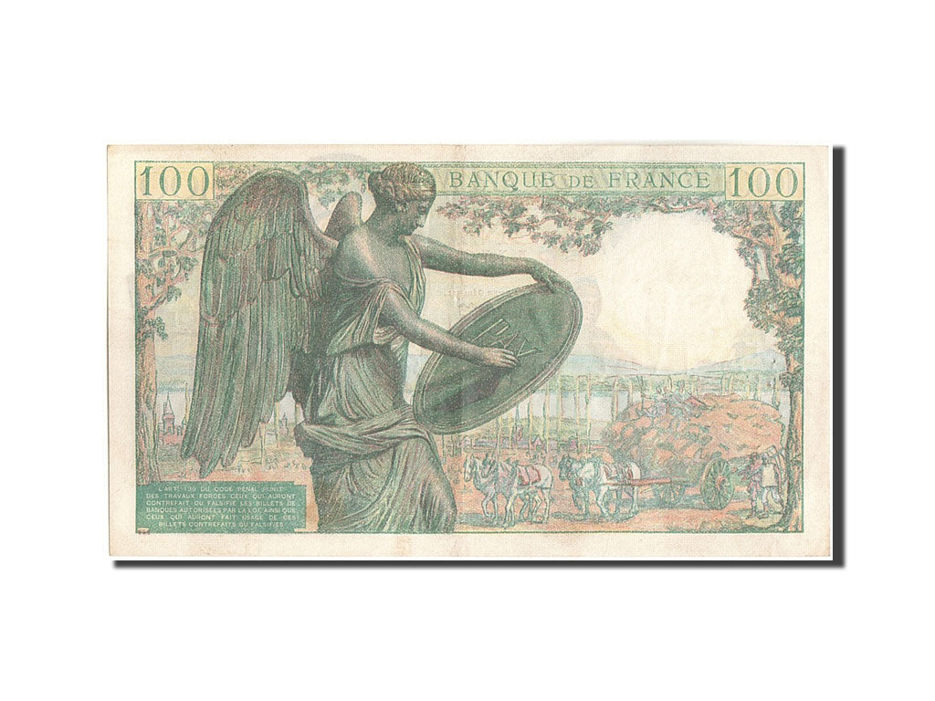 Frankreich, 100 Francs, 100 F 1942-1944 ''Descartes'', 1942, KM:101a, 1942-05...