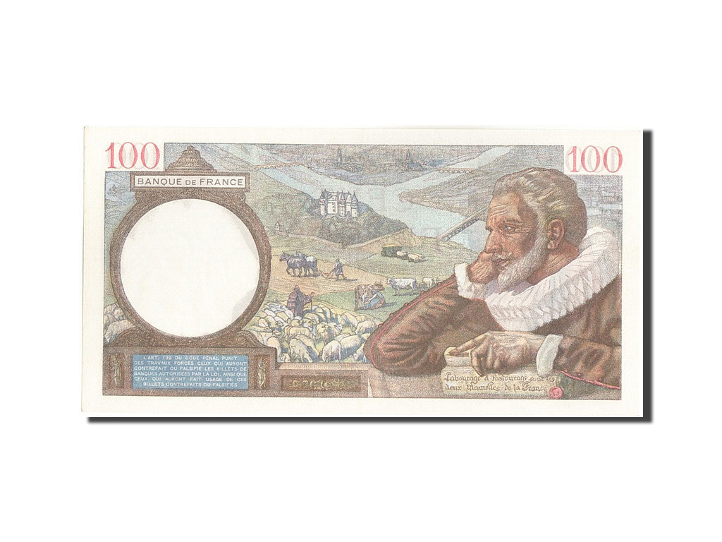 Banknote, France, 100 Francs, 100 F 1939-1942 ''Sully'', 1940, 1940-03-14