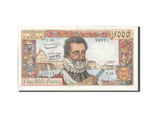Banknot, Francja, 5000 Francs, Henri IV, 1958, 1958-01-02, AU(50-53)