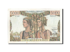 France, 5000 Francs, 5 000 F 1949-1957 ''Terre et Mer'', 1957, KM:131d, 1957-...