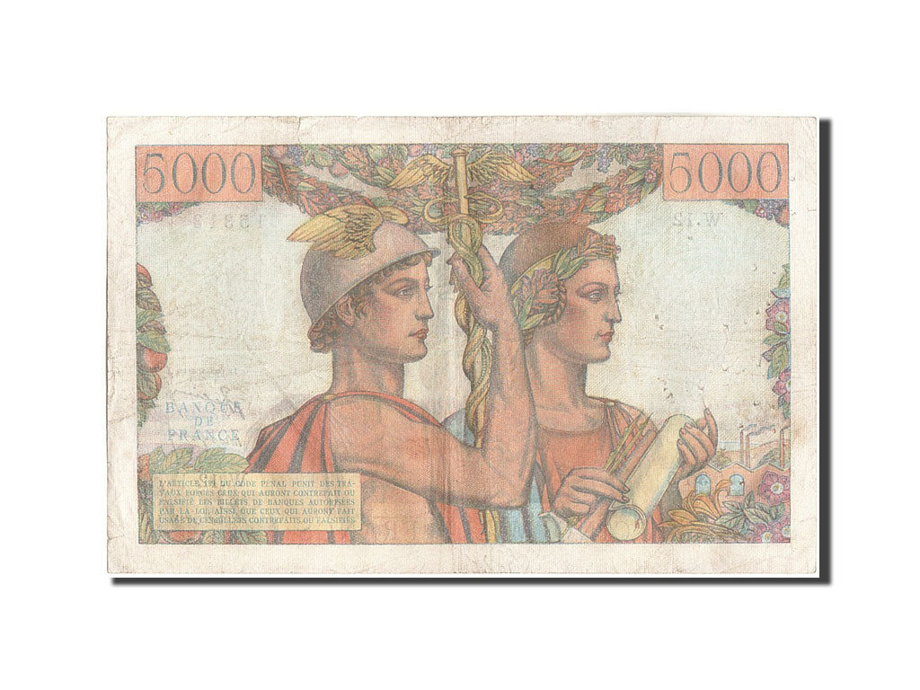 Banknote, France, 5000 Francs, 5 000 F 1949-1957 ''Terre et Mer'', 1949