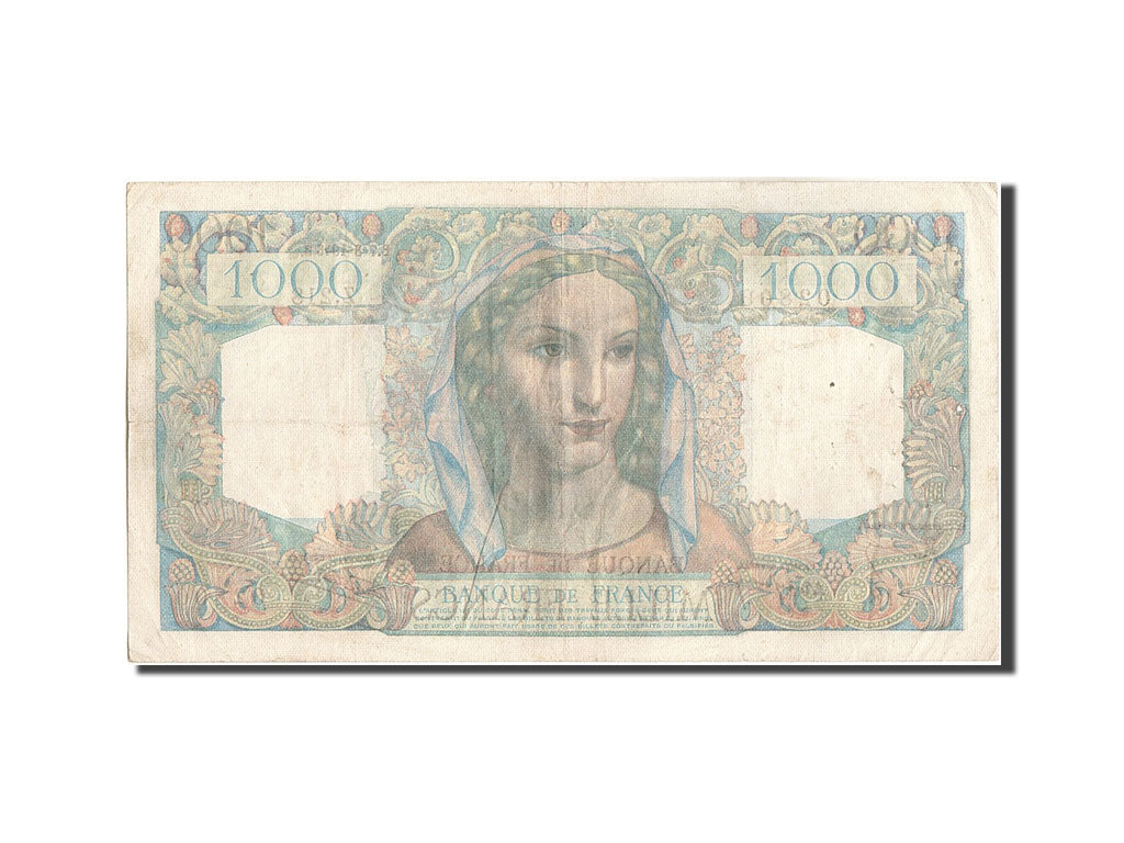 France, 1000 Francs, 1 000 F 1945-1950 ''Minerve et Hercule'', 1946, KM:130a,...