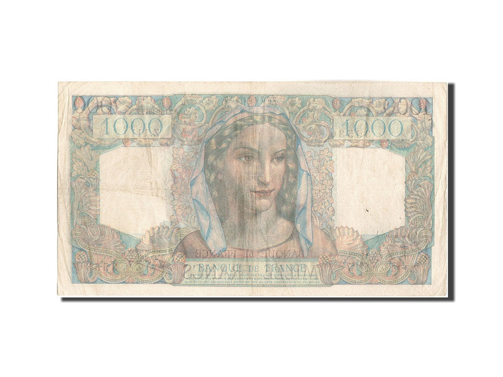 Banknote, France, 1000 Francs, 1 000 F 1945-1950 ''Minerve et Hercule'', 1945