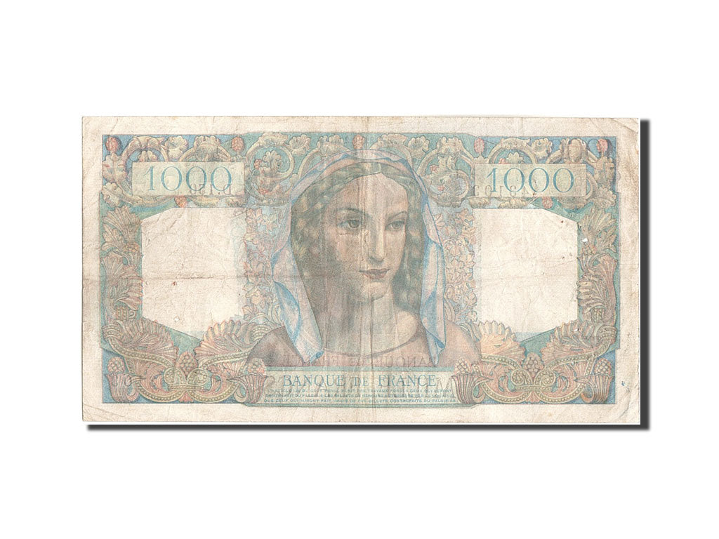 France, 1000 Francs, 1 000 F 1945-1950 ''Minerve et Hercule'', 1945, KM:130a,...