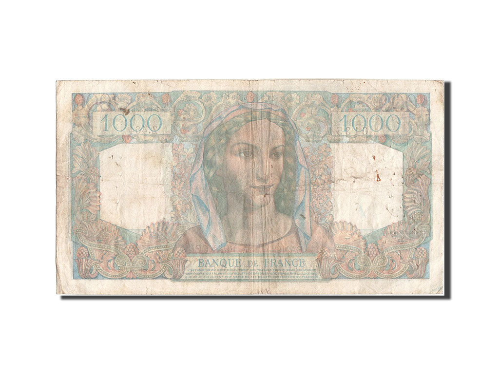 Banknote, France, 1000 Francs, 1 000 F 1945-1950 ''Minerve et Hercule'', 1948