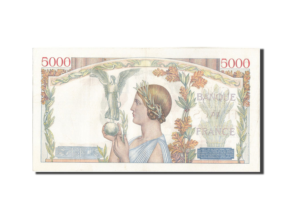 Frankreich, 5000 Francs, 5 000 F 1934-1944 ''Victoire'', 1939, KM:97a, 1939-0...