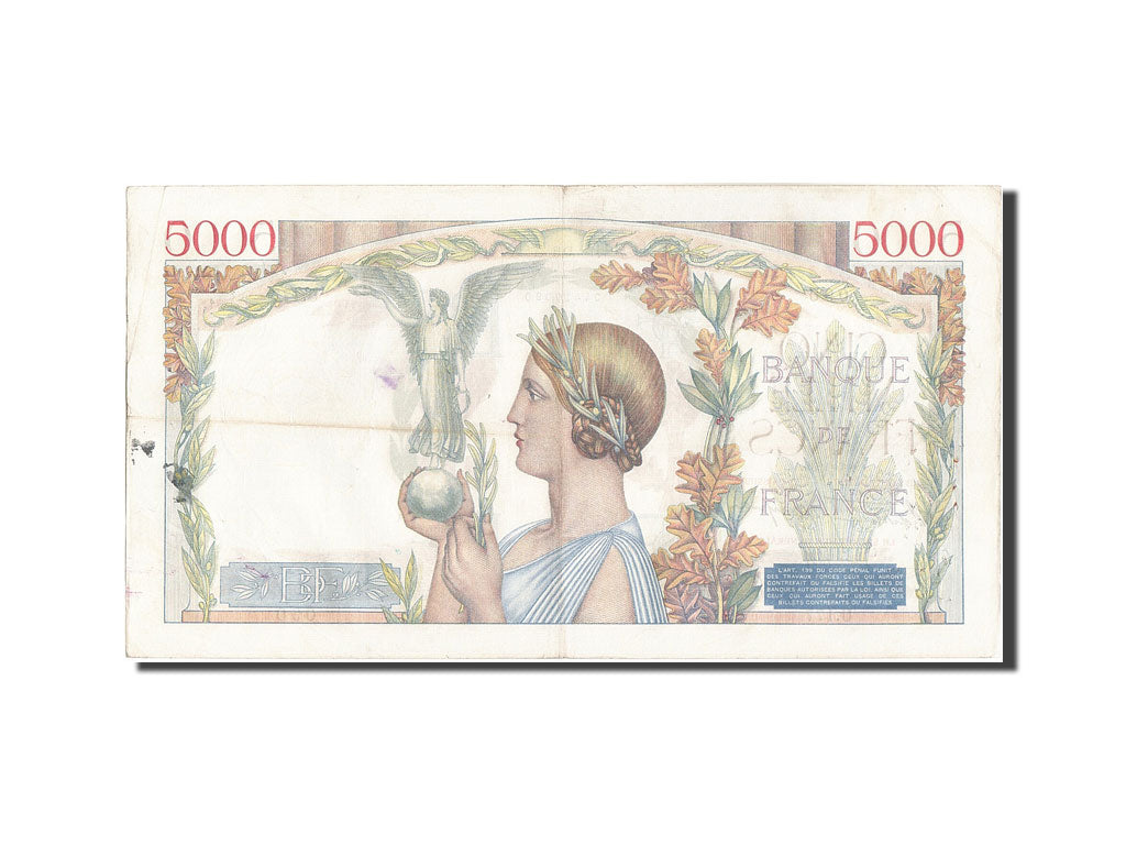 Billet, France, 5000 Francs, 5 000 F 1934-1944 ''Victoire'', 1939, 1939-05-04