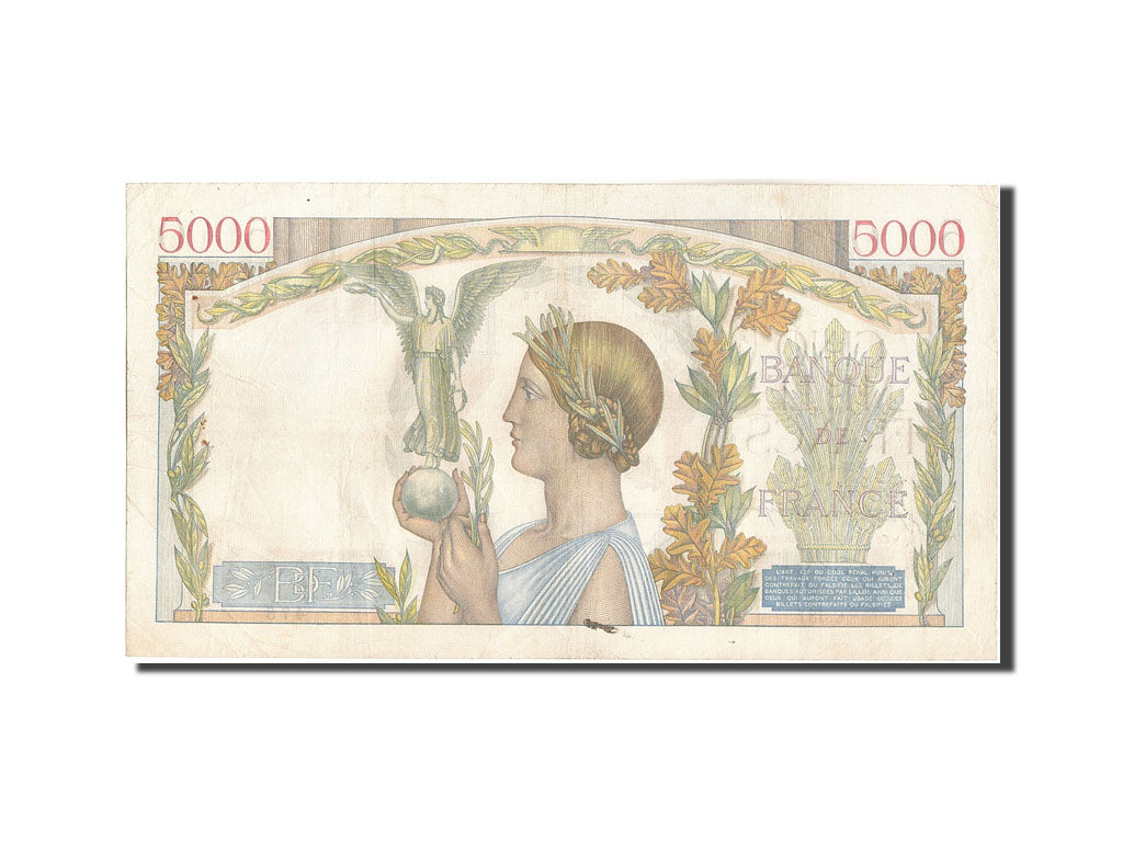 France, 5000 Francs, 5 000 F 1934-1944 ''Victoire'', 1941, KM:97c, 1941-04-24...