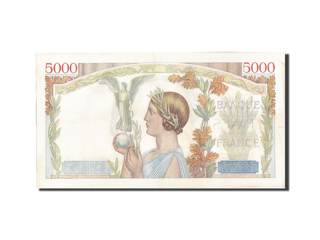 France, 5000 Francs, 5 000 F 1934-1944 ''Victoire'', 1941, KM:97c, 1941-10-30...