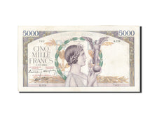 Geldschein, Frankreich, 5000 Francs, 5 000 F 1934-1944 ''Victoire'', 1939