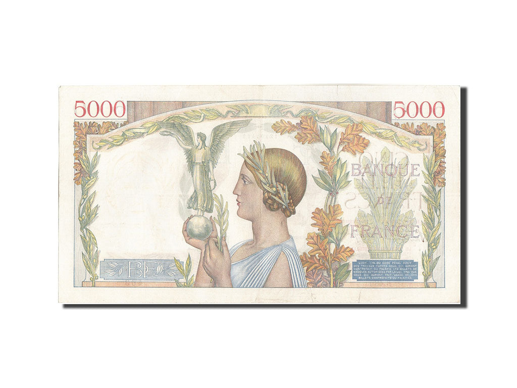 Billet, France, 5000 Francs, 5 000 F 1934-1944 ''Victoire'', 1940, 1940-12-26