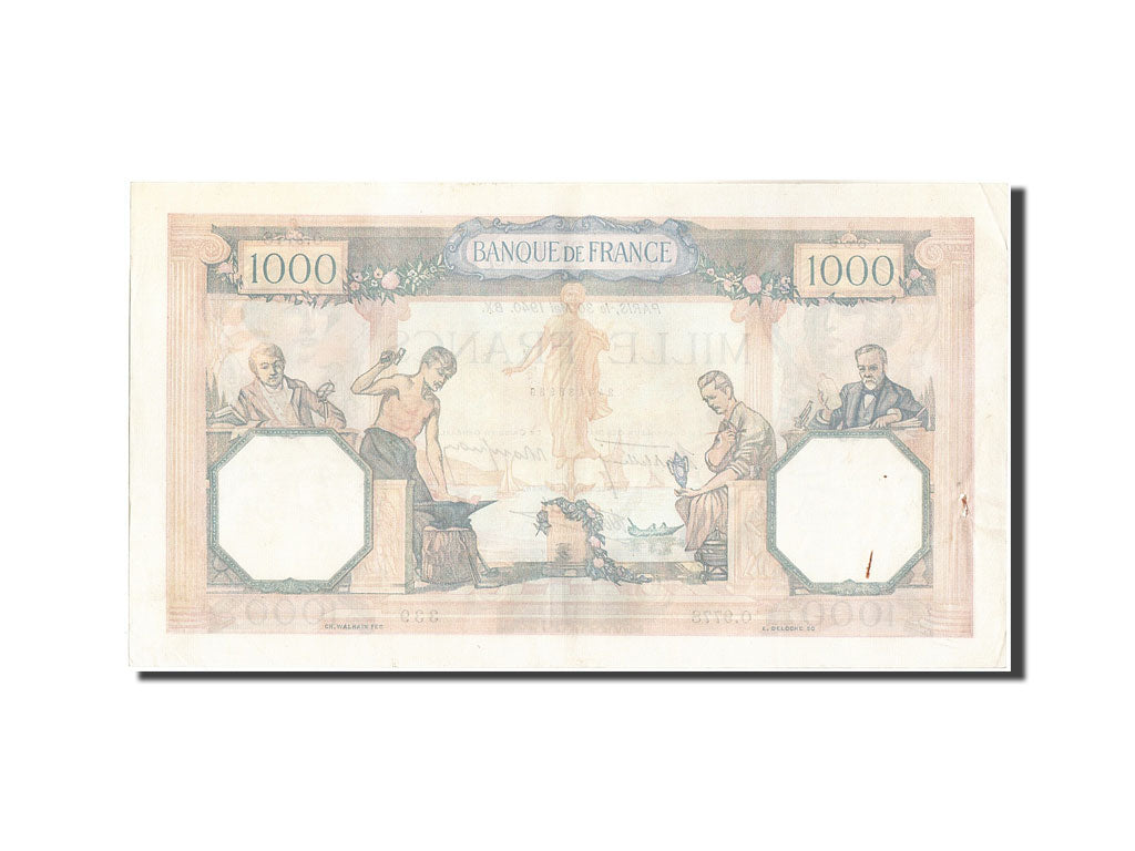 Billete, Francia, 1000 Francs, 1 000 F 1927-1940 ''Cérès et Mercure'', 1940