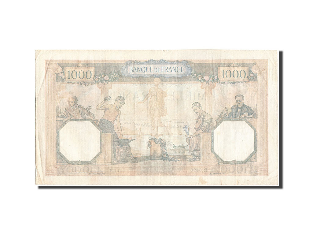 Banknot, Francja, 1000 Francs, Minerve et Hercule, 1938, 1938-07-07, VF(30-35)
