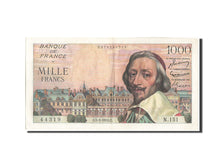 Banknote, France, 1000 Francs, 1 000 F 1953-1957 ''Richelieu'', 1955